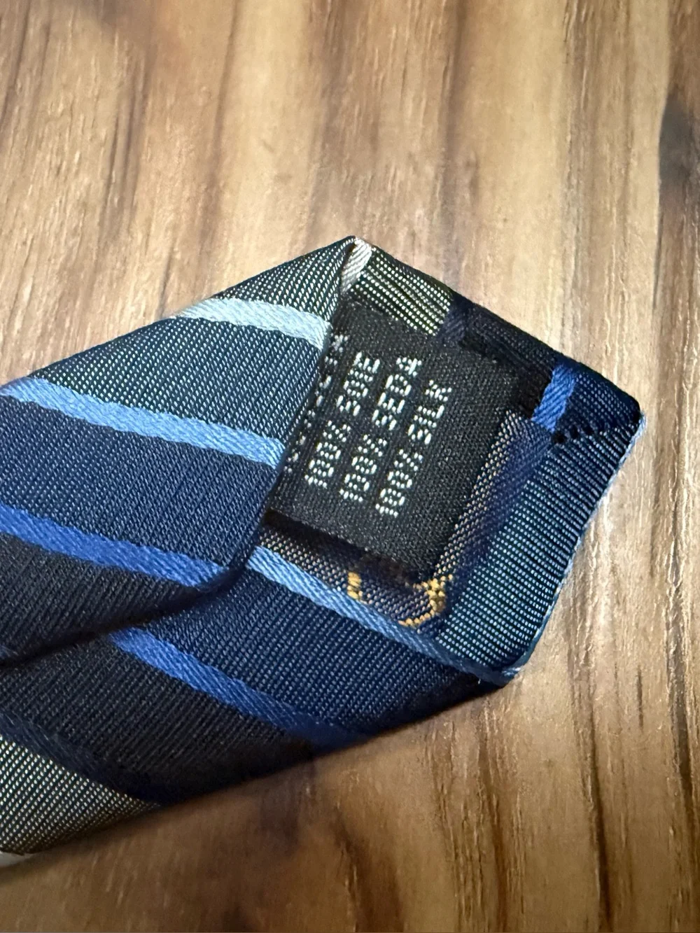Striped Blue and Gray Men's Tie